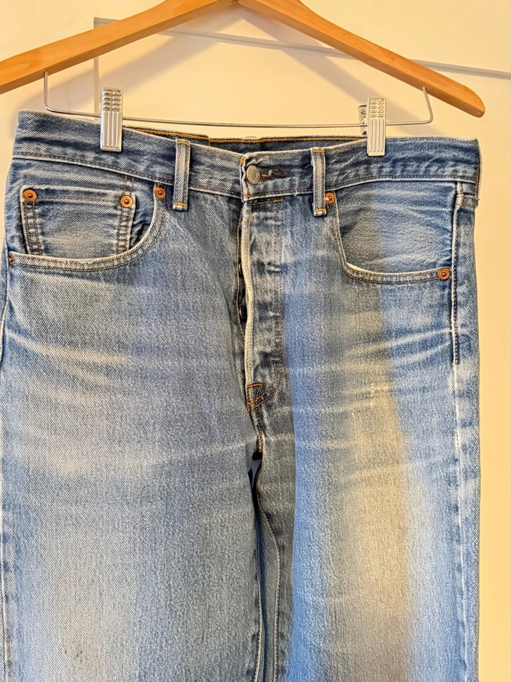 VINTAGE LEVIS 501 DENIM BUTTON FLY JEANS - Picture 3 of 6